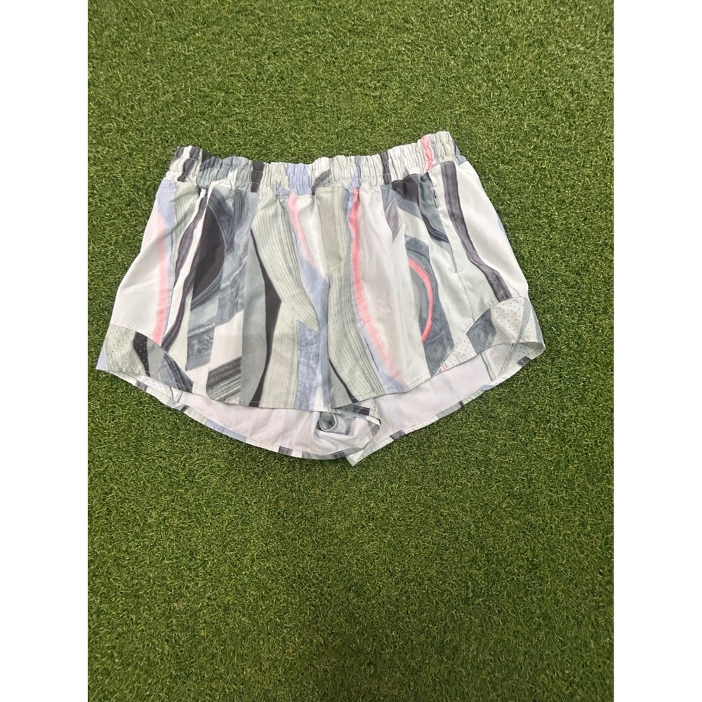 CALIA by Carrie Underwood Womens Abstract Print Running Shorts Grey Pink Size M